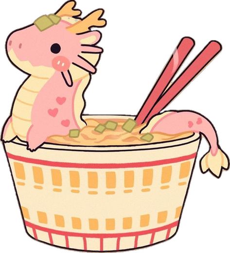 Anime Procreate, Kawaii Food, Kawaii Art, Cute Design, Illustration Drawing, Art Artist, Food Animals, Ramen, Cute Art