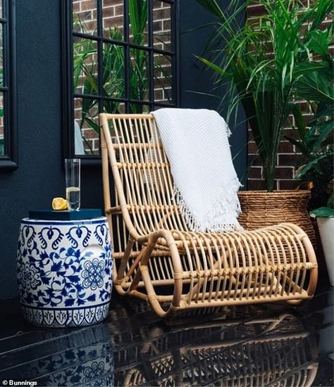 Bunnings Warehouse launches a stylish $199 rattan 'resort chair' Rattan Lounge Chair, Rattan Outdoor, Perfect Chair, Outdoor Chair, Apartment Design, Outdoor Spaces, Lounge Chair, Outdoor Chairs, Vines