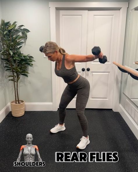 Danica Osborn on Instagram: "Let’s 💥 blast our upper bodies 💥 with this shoulder, bicep, tricep circuit. This one is great for beginners, with easy to follow movements and graphics that shows which muscles you’re targeting. Start as light as you need, save this post and revisit, gradually lifting heavier.

Try running through these exercises 2-3x, 10 reps each.

(I’m using a pair of 12lb/5kg dumbbells and a pair of 10lb/4.5kg dumbbells, but adjust to your needs.)

#upperbodyblast #upperbodyexercises #upperbodyexercise #strengthtrainingforwomen #beginnersstrengthtraining #strengthtrainingforbeginners #bicepstriceps #tonearms" Strength Training For Beginners, Biceps And Triceps, Arm Day, Healthy Exercise, Toned Arms, Workout Ideas, Lift Heavy, Dumbbell Workout, Workout Motivation