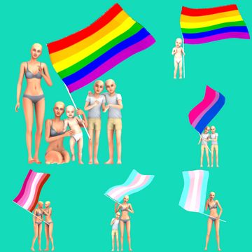 Pride Poses, Poses Sims 4, Sims Packs, Happy Pride Month, People Happy, Happy Pride, Love And Pride, Sims Community, Sims 4 Cc Finds