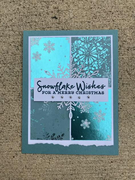 Snowflake Magic Dsp, Snowflake Wishes Stampin Up Cards, Stampin Up Snowflake Magic Dsp, Snowflake Birthday Card, Stampin Up Snowflake Wishes, Winter Meadow, Simple Card Designs, Vellum Cards, Handcrafted Cards