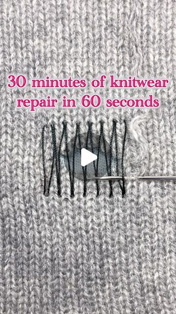 Alexandra on Instagram: "Every now and then, someone will tell me I should show my work in slow motion... But knitwear repair is already a slow process. And social media posts need to be short. So no, it doesn't really work to share my work in slow motion (or even real time).

Instead, here's 30 minutes of mending compressed into 60 seconds!

• • •

Want to learn more about mending your knits? In my Subscriber posts, I share mini tutorials, tips & tricks and other useful info - including a step-by-step tutorial of the technique shown in this video. We also have a group chat where you can ask for help with your own mending projects - or show off your work!
(You'll find the Subscribe button on my bio page)

• • •

#mending #clothingrepair #visiblemending #invisiblemending #repairdontreplace How To Mend Knitwear, Mending Holes In Sweaters, Sweater Darning, Visible Mending Sweater, Mending Sweaters, Knit Mending, Mending Knitwear, Sweater Mending, Creative Mending