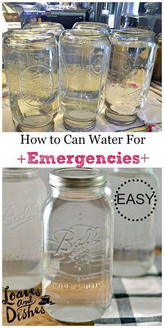 Canning Water, Can Water, Home Canning Recipes, Canning Food Preservation, Emergency Food Storage, Canned Food Storage, Canning Tips, Emergency Preparedness Kit, Emergency Preparation