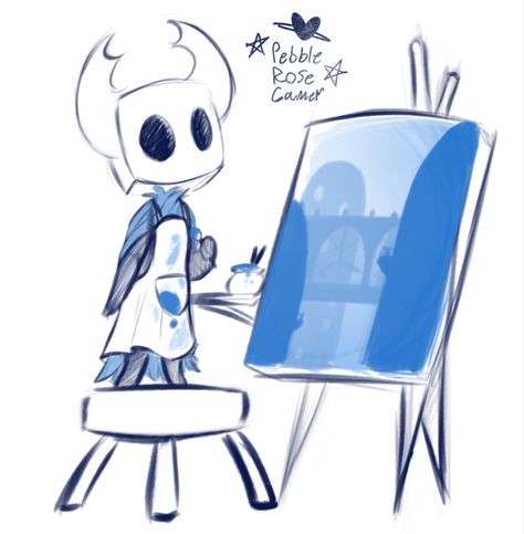 My headcannon of ghost includes them really leaning into art. Mostly cuz they have the map (which they draw a good chunk by themselves) and they have the hunters journal which i assume is mostly filled out by ghost! Either way, them painting and sketching is cute. :) #hollowknight #hollowknightghost #hollowknighttheknight Ghost Comic, Ny Life, Hollow Night, Hollow Art, Avengers Comics, Knight Art, D&d Dungeons And Dragons, Grimm, Dungeons And Dragons