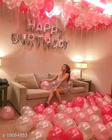 Birthday Decoration Items, Surprise Birthday Decorations, 18th Birthday Decorations, 17th Birthday Ideas, 21st Bday Ideas, Balloons For Birthday, Happy Birthday Decor, Birthday Room Decorations, Birthday Goals