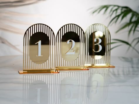 Arch Table Numbers, Table Numbers Acrylic, Custom Table Numbers, Arch Table, Gold Table Numbers Wedding, Acrylic Table Numbers, Table Rose, Gold Table Numbers, Acrylic Table Number