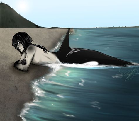 OoSKael Lifes a beach by Nisassa Anime Mermaid, Monster Boy, Siren Mermaid, Humanoid Creatures, Mermaid Drawings, Ange Demon, Mermaid Dreams, Mermaids And Mermen, Sea Witch