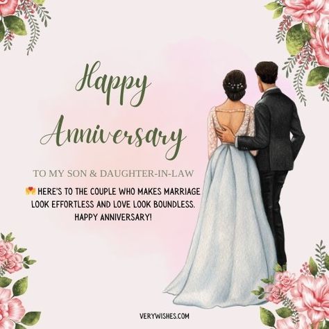 725+ Best Anniversary Wishes for Son and Daughter-in-Law - Very Wishes Daughter Anniversary Wishes, Happy Anniversary Son & Daughter In Law, Anniversary Card Messages, Best Anniversary Wishes, Happy 3rd Anniversary, Happy 20th Anniversary, Happy Anniversary Wishes, Son And Daughter, Wedding Anniversary Wishes