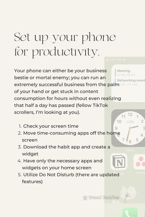 Productive Iphone Layout, Phone Screen Organization, Habit App, Organize Phone, Phone Setup, Productivity Apps, Iphone Organization, Phone Hacks, Iphone Hacks