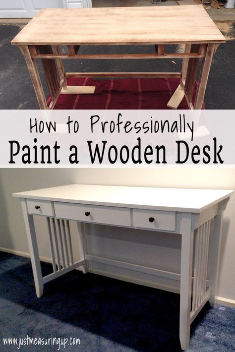 Refinish Wood Desk, Painting A Desk Ideas, Painted Desks Ideas Colors Home Office, Refinish Desk Ideas Diy, Diy Painted Desk, Painting Desk Ideas Diy, Diy Desk Painting Ideas, Painting A Desk Diy, Refinishing Desk