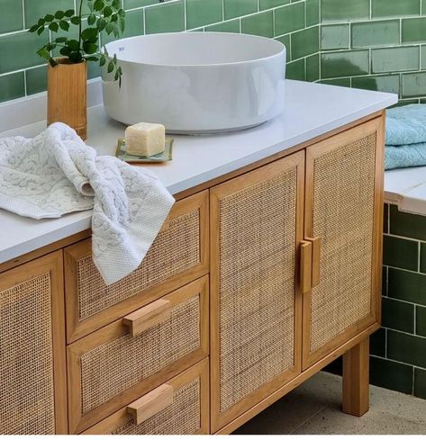 Bathroom Wash Basin Cabinet Ideas, Rattan Vanity, Washroom Cabinet, Wash Basin Cabinet, Yoga Studio Design, Toilet Vanity, Basin Cabinet, Compact Bathroom, Spa Bath