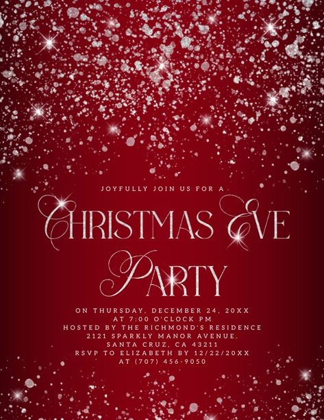 Christmas Eve Party Invitations, Elegant Christmas Party Invitations, Elegant Christmas Party, Christmas Marketing, Minimalist Christmas, Christmas Invitations, Christmas Party Invitations, Eve Parties, Glitter Christmas