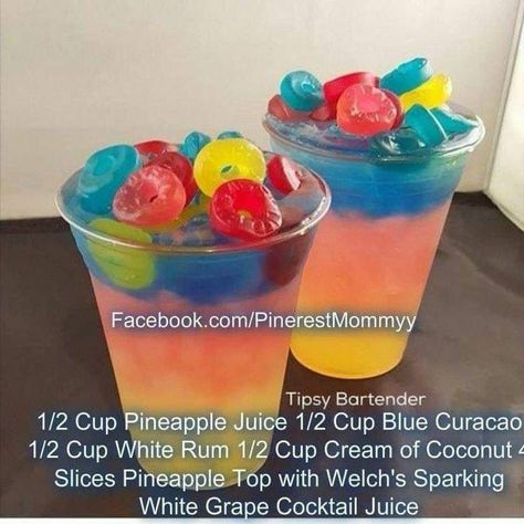 Candy Mixed Drinks Alcoholic, Edible Ideas Recipes, Alcholic Drinks, Jello Shot, Candy Drinks, Tipsy Bartender, Mixed Drinks Alcohol, Yummy Alcoholic Drinks, Liquor Drinks