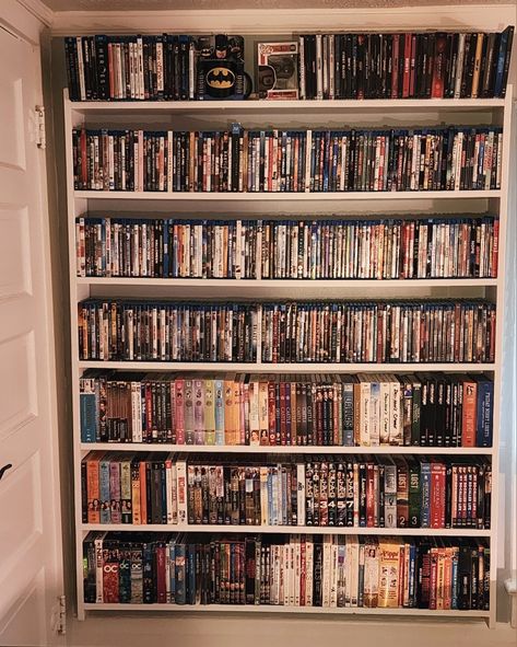 Movie Collection Blu-Ray Steelbooks, Blu-Rays, & Movie Series! Movie Dvd Collection Aesthetic, Criterion Collection Shelf, Movie Collection Room, Steelbook Collection Display, Movie Shelf Ideas Dvd Storage, Dvd Shelf Aesthetic, Dvd Collection Display, Blu Ray Collection Room, Movie Storage Ideas