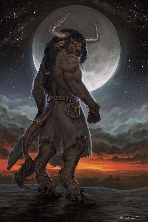 Minotaur, Amenlona Art on ArtStation at https://www.artstation.com/artwork/x4nVR Dnd Theros, Minotaur Dnd, Fantasy Beasts, Fantasy Races, Dungeons And Dragons Characters, Manama, Fantasy Monster, Mythological Creatures, Fantasy Rpg