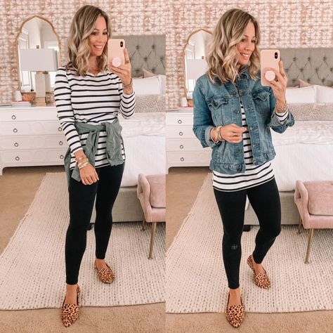 Black White Top Outfit, Black Striped Shirt Outfit, Stripe Shirt Outfit, Teacher Outfits Amazon, White Striped Shirt Outfit, Striped Shirt Outfit, Closet Outfits, Striped Sweater Outfit, Outfits With Striped Shirts