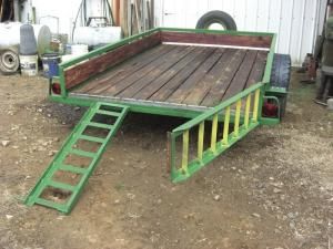 Trailer Tailgate Ideas, Car Trailer Ramps, Utility Trailer Upgrades, Trailer Upgrades, Shop Hacks, Welding Trailer, Trailer Design, Farming Tractors, Agriculture Equipment