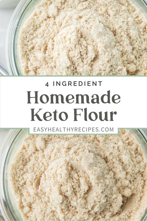 Whether you're trying to adapt your favorite recipes to a keto-friendly version, OR prepare for a lifestyle change, this easy recipe for homemade keto flour mix is sure to be a staple in your pantry! Made with just 4 simple ingredients, this easy recipe is also gluten free. When it comes to the keto diet - this is one staple to keep on hand! Low Carb Flour Mix Recipe, Keto Wheat Flour Recipes, Bamboo Flour Keto Recipe, King Arthur Keto Flour Recipes, Flour Substitute Chart, 00 Flour Recipes, Keto Hashbrowns, Keto Flour, Keto Baking