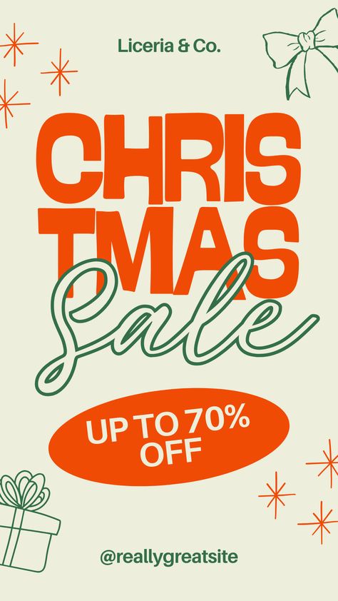 Bring the festive fun to your promotions with our Red and Green Playful Doodle Christmas Sale Story! 🎄🎁 Designed to grab attention, written to be understood – make your holiday deals clear and irresistible this season! Holiday Ads Design, Christmas Email Marketing, Christmas Promotion Ideas, Holiday Design Graphic, Christmas Promotion Design, Holiday Graphic Design, Sale Story, Holiday Branding, Christmas Branding