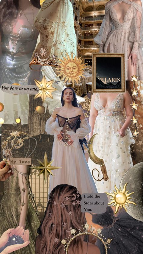 Celestial fantasy ball moodboard #acotar #celestial #stars #feyre #velaris #ball #fantasy #moodboard #zodiac #magic Fantasy Moodboard, Zodiac Magic, Fantasy Ball, Celestial Stars, Birthday Theme, Summer Aesthetic, Happily Ever After, Ever After, Mood Board