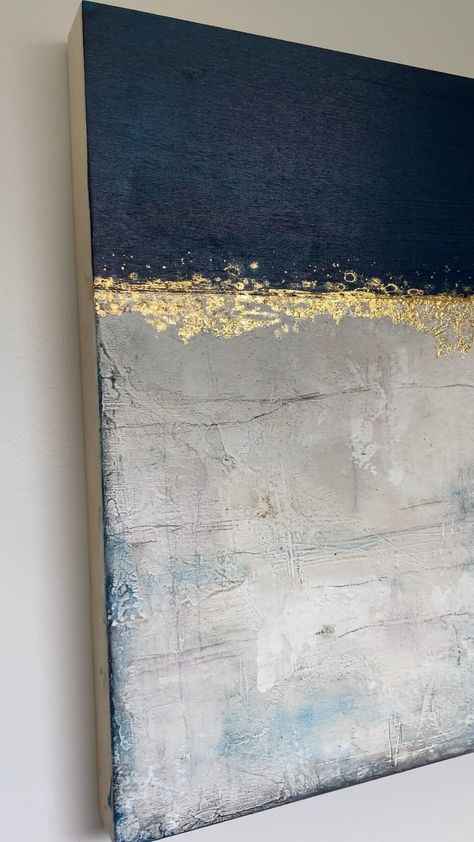 Large Original Abstract Painting on Canvas / Gold Painting / Beige Painting. #wall #art #gold #leaf #photography #love #nature #streetart #luxury Arte Glitter, Beige Painting, Oil Painting Modern, Gold Art Painting, Abstract Painting Techniques, Gold Painting, Abstract Painting On Canvas, Soyut Sanat Tabloları, Abstract Art Inspiration