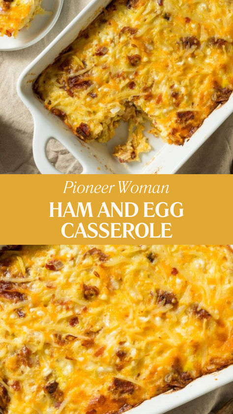 Pioneer Woman Ham And Egg Casserole Pioneer Woman Egg Casserole, Ree Drummond Breakfast Casserole, Ham Egg Casserole Recipes, Ham And Egg Pie Southern, Egg And Ham Casserole Recipes, Ham Egg Potato Casserole, Ham Cheese Egg Bake, Egg Ham Casserole Recipes, Ham And Swiss Egg Bake