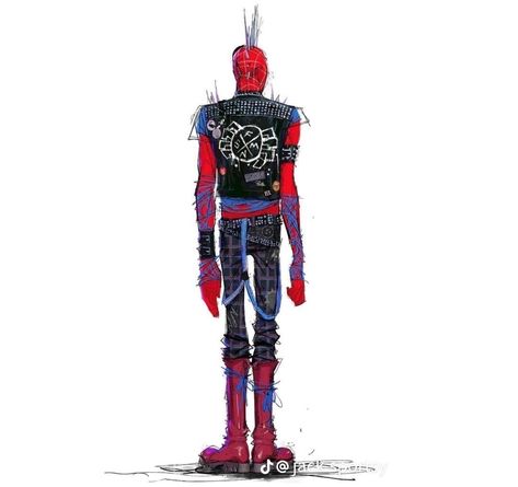 Punk Costume, Spiderman Outfit, Spiderverse Spiderman, Hobie Brown, Arte Punk, Spiderman Movie, Spiderman Artwork, Fashion D, Man Wallpaper