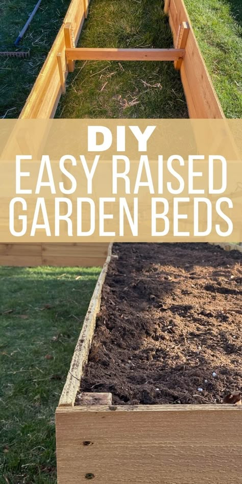 How to build easy DIY raised planter boxes for your garden, patio, and more. We built 11 of these for under 300 dollars! Easy Raised Garden Bed, Diy Raised Garden Beds, Raised Garden Beds Diy Vegetables, Raised Planter Boxes, Building Raised Garden Beds, Vegetable Garden Raised Beds, Building A Raised Garden, Garden Planter Boxes, Diy Raised Garden