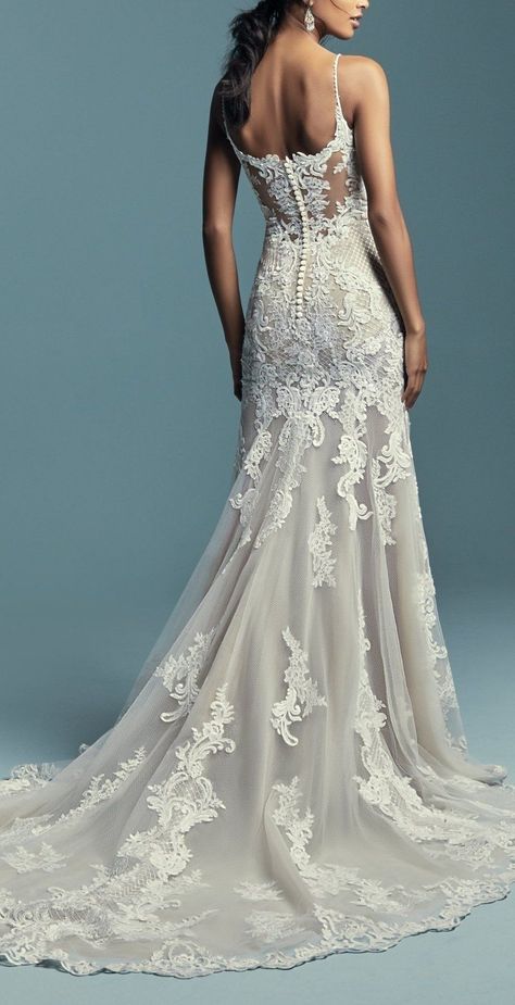 Wedding Dresses Kleinfeld, Lace Motifs, Maggie Sottero Wedding Dresses, Kleinfeld Bridal, Fit And Flare Wedding Dress, Fitted Wedding Dress, Maggie Sottero, Best Wedding Dresses, Beautiful Wedding Dresses