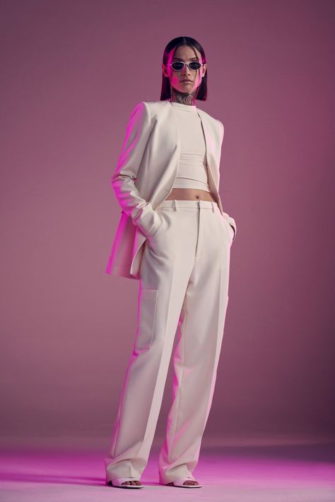 Pink Shoot, Lady Suits, Lookbook Photoshoot, Flo Milli, Working Smart, Collarless Blazer, Photo Concept, Dress Gift, White Blazer