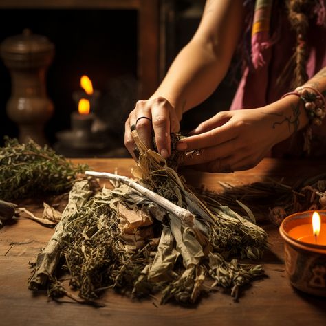 Prompt für die KI: Title: "Preparing for a Smudging Ritual" Description of Content: Generate a text detailing the preparation process for a smudging ritual. Focus on assembling the necessary materials such as charcoal or burners, as well as smudging herbs and resins. Highlight the significance of specific herbs like juniper, mugwort, and frankincense, and how they are utilized in a smudging ritual. Explain how these materials are chosen and prepared to conduct an effective and meaningful smudging ceremony. Example Details to Consider: • Types of charcoal or burners: Describe various types of charcoal or burners that can be used for the smudging ritual and their specific attributes. • Smudging herbs and their significance: Explain the symbolic significance of smudging herbs like juniper, mu Smudging Ritual, Smudging Herbs, Smudging Ceremony, Ritual, Herbs