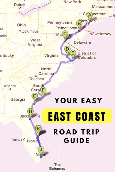 14 days driving along the East coast of the USA was fabulous. Find out where to go, what to do and how much it cost. The affordable family vacation everyone will enjoy! Affordable Family Vacations, East Coast Usa, Road Trip Map, Usa Roadtrip, East Coast Travel, Rv Road Trip, East Coast Road Trip, Road Trip Hacks, Road Trippin