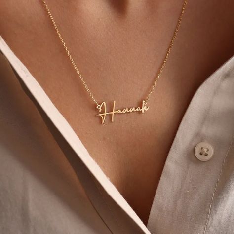 Personalized Name Necklace, Dainty Name Necklace, Custom Name Jewelry, Personalized Gift, Personalized Jewelry, Christmas Gift, Gift For Her image 1| Personalized Jewelry Personalized Engraved Jewelry, Beautiful Accessories, Jewelry Accessories Ideas, Jewelry Personalized, Jewelry Christmas, Accessories Ideas, Name Jewelry, Engraved Jewelry, Necklace Dainty