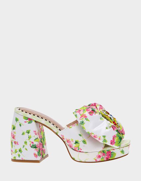 Popular Handbags, Floral Prints Pattern, Stylish Sandals, Shoe Art, 5 Inch Heels, Platform Pumps, Bold Fashion, Platform Heels, Cute Shoes