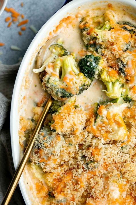 Broccoli Cheese Casserole Easy, Broccoli Cheddar Casserole, Garlic Mashed Cauliflower, Broccoli Side Dish, Slow Cooker Turkey Breast, Broccoli Cheese Casserole, Honey Roasted Carrots, Potato Cheese, Side Dishes For Chicken