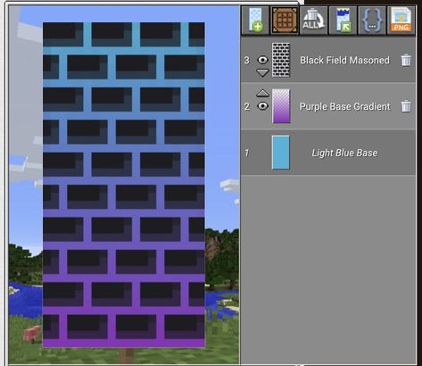 Minecraft Banners Designs, Banner Designs Minecraft, Minecraft Gradient, Purple Minecraft, Banners Minecraft, Cool Minecraft Banners, Minecraft Banner Patterns, Banner Patterns, Purple Banner