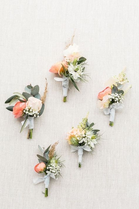 Peach Sage Wedding, Romantic Boutonniere, Bridal Florals, Lemon Wedding, Queenstown Wedding, Peach Wedding Flowers, Summer Garden Wedding, Sage Wedding, Romantic Garden Wedding