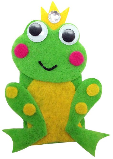 Frog - Felt Finger Puppet Kit from Land Far Away series Felt Frog Diy, Frog Sock Puppet, Frog Hand Puppet, Frog Felt Plush, Felt Keychain Frog, Felt Frog Finger Puppet, Frog Puppet, Hand Socks, Bird Puppet