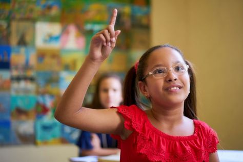 An elementary student raising her hand in class Classroom Engagement Strategies, Intervention Strategies, Classroom Engagement, Classroom Management Plan, Responsive Classroom, Iep Goals, Social Studies Classroom, Confidence Kids, Engagement Strategies