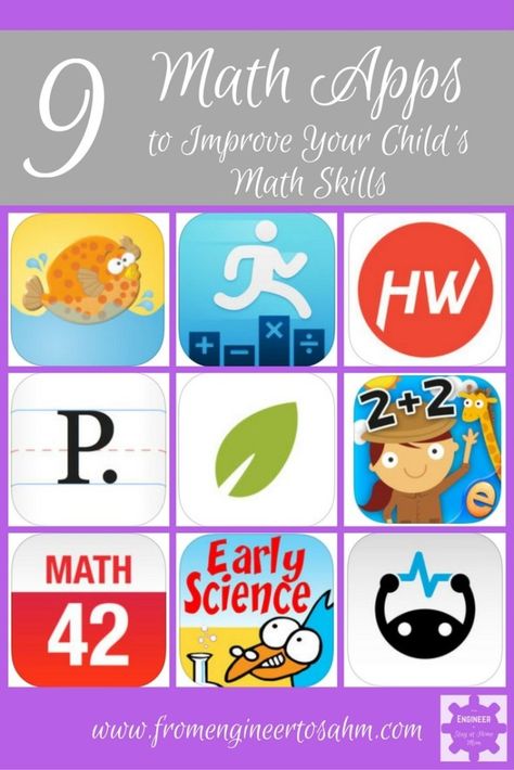 9 Math Apps to Improve Your Child's Math Skills. From preschool to high school, these apps will help your kids improve their math skills! Math Apps For Kids, Math Apps, Kids Technology, Apps For Kids, Math Activities For Kids, Steam Activities, Math Homework, Stem For Kids, Learning Apps