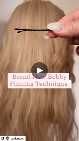 Pinning Front Of Hair Back, How To Use Bobby Pins Correctly, Bobby Pin Hairstyles, Bobby Pin, Half Up Half Down Hair, Modern Salon, Pin It, Hair Videos, Diy Hairstyles