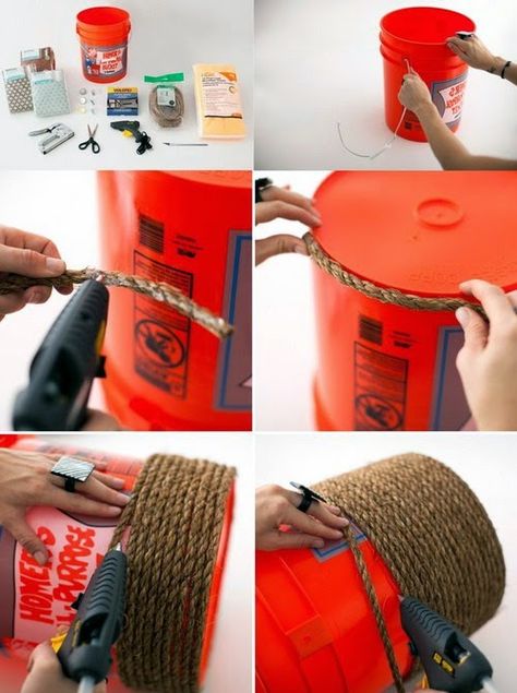 DIY puff reciclando un bote de pintura Diy Ottoman, Christmas Projects Diy, Do It Yourself Projects, Cat Diy, Classic Pattern, Deco Mesh, Christmas Projects, Lany, The Process