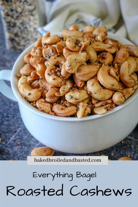 Spiced Cashews, Cashew Recipes, Candied Sweet Potatoes, Roasted Cashews, Keto Ideas, Nut Recipes, Roasted Nuts, Everything Bagel, Healthy Appetizers