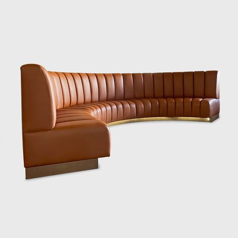 Alicia-Banquette Hemingway Style, Curved Banquette Seating, Restaurant Banquette, Curved Banquette, Restaurant Booth Seating, Leather Banquette, Dining Booth, Banquet Seating, Restaurant Booth