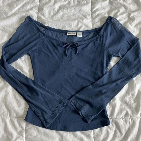 vintage style navy blue energie top size medium but... - Depop Navy Blue Clothes Aesthetic, Navy Blue Outfit Aesthetic, Y2k Outfits Blue, Navy Blue Clothes, Comic Outfits, Blue Clothes Aesthetic, Rare Outfits, Blue Top Outfit, Blue Summer Outfits