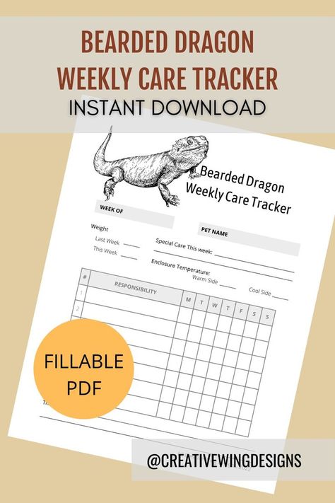 Bearded Dragon Feeding, Bearded Dragon Care, Reptile Care, Copy Paper, Chore Chart, Bearded Dragon, Dry Erase Markers, Planner Inserts, Pet Names