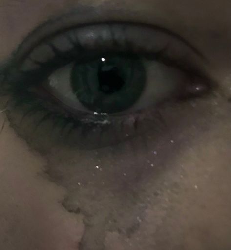 Tear Stains Human, Brittany Aesthetic, Flower Film, Smudged Makeup, Bloodshot Eyes, Cant Sleep At Night, Metal Health, Crying Eyes, Dark Blue Eyes