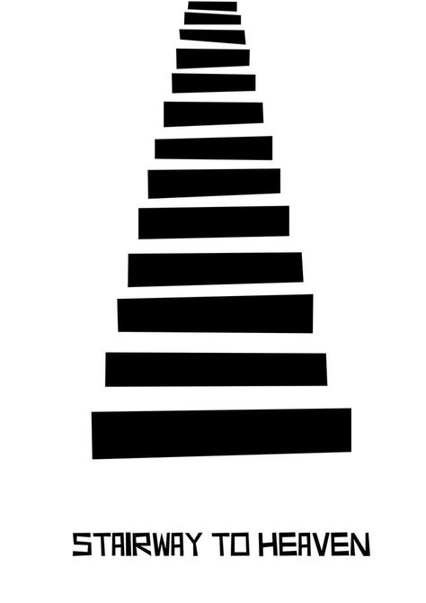 Stairway to heaven - Minimal art work by gmanishreddy on deviantART Typographic Tattoo, Heaven Tattoos, Pink Floyd Art, Graphic Design Books, Minimalist Posters, Minimal Poster, Philips Hue, Graphic Design Lessons, Movie Posters Minimalist