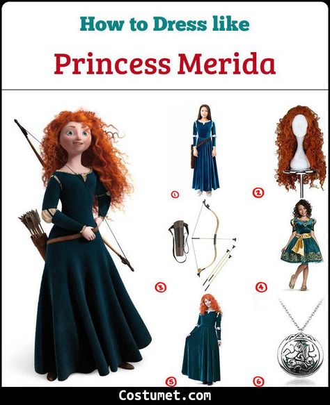 The Princess Merida from Brave Costume for Cosplay & Halloween 2021 Diy Merida Costume Women, Brave Costume Women, Merida Costume Diy, Merida Halloween Costume, Diy Merida Costume, Merida Brave Halloween Costume, Merida Dress Pattern, Merida Brave Costume, Merida Brave Inspired Outfits