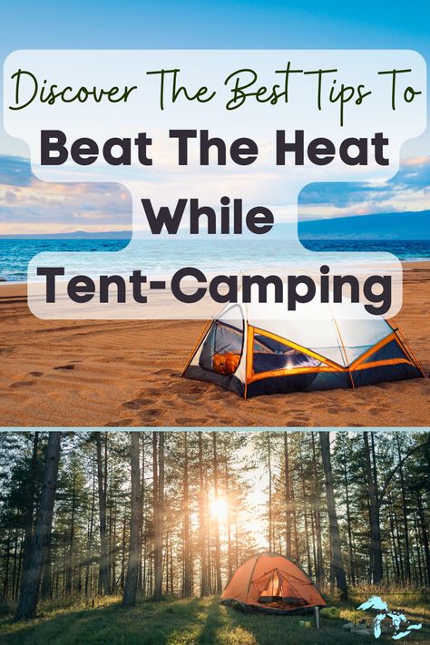 Beat the heat while tent camping in hot summer weather with these tips and tricks. Choose a shaded campsite, use a well-ventilated tent, and pack a portable fan or cooling towel. Stay hydrated, wear lightweight, moisture-wicking clothing, and avoid strenuous activities during peak heat. Perfect for summer campers, this guide helps you stay cool and comfortable while enjoying the outdoors. Plan your next summer camping trip with confidence and stay refreshed in the heat! Cooling Towels, Packing Essentials, How To Shade, Summer Camping, Summer Weather, Portable Fan, Useful Tips, Beat The Heat, Camping Trip